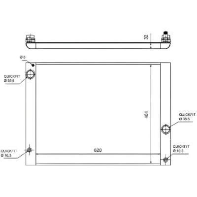 Радіатор bmw 5 e60/61 03-07 фото №1