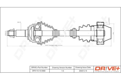 DRIVE+ PUSAŠIS PAVAROS VOLKSWAGEN TOUAREG 10-18 L + P PRIEK. 