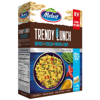 Trendy Lunch Ryż basmati, fasolka, papryka, curry