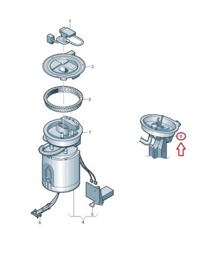 Насос пального поплавок 3q0919098 vw arteon passat b8 оригінальний номер aso фото №1
