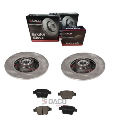 2 PCS. DISCS + 4 PCS. PADS REAR CITROEN C3 C4 DS3 2008 207 208 307 SUPER QUALITY  