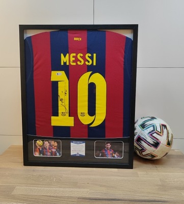 Leo Messi, FC Barcelona - koszulka z autografem w ramie od 1zł! (zag)