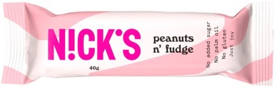 Baton NICK'S Peanuts n' Fudge 40g