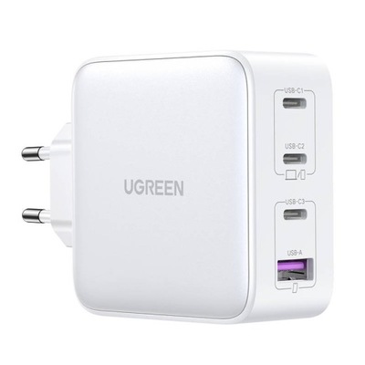 Szybka Ładowarka sieciowa 3xUSB-C USB-A 3.0 PD3.0 QC4.0 GaN 100W UGREEN