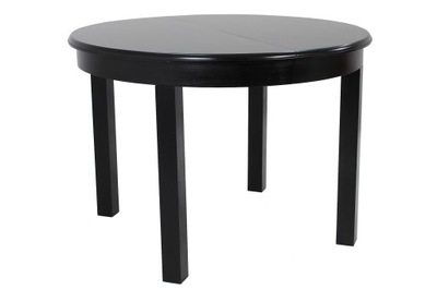 Stół okrągły rozkładany Ø110/210 cm czarny