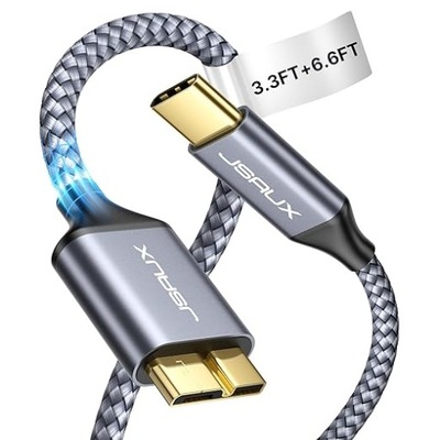 JSAUX Kabel USB C na Micro B, 2 sztuki (1,0 m + 2 m)