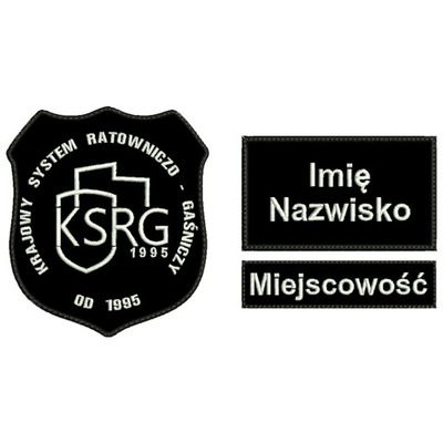 Komplet naszywek KSRG z rzepem nowe logo wersja 1
