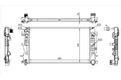 TYC MERCEDES SPRNTR 906 2006-ON РАДИАТОР 26MM BRAZED