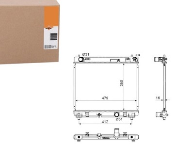 РАДИАТОР ДВИГАТЕЛЯ NRF 8MK376756791 64676A 735128 5