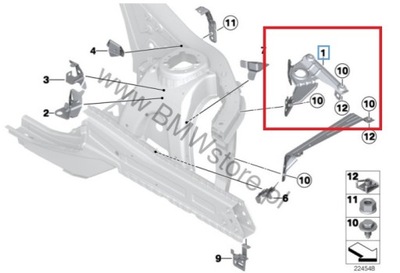 SOPORTE SOPORTES PLACA ALAS BMW X3 F25 DERECHA  