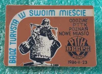 ODZNAKA BĄDŹ TURYSTA W SWOIM MIEŚCIE POZNAŃ 1986