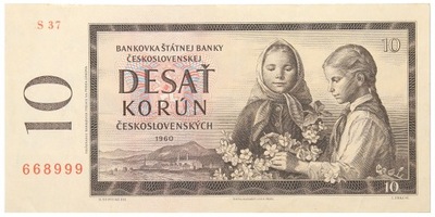 Czechosłowacja - BANKNOT - 10 Koron 1960 - ORAVA - Dzieci