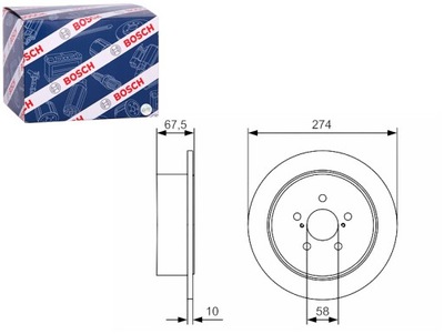 DISCOS DE FRENADO 2SZT. PARTE TRASERA SUBARU LEGACY IV OUTBACK 2.0-3.0  