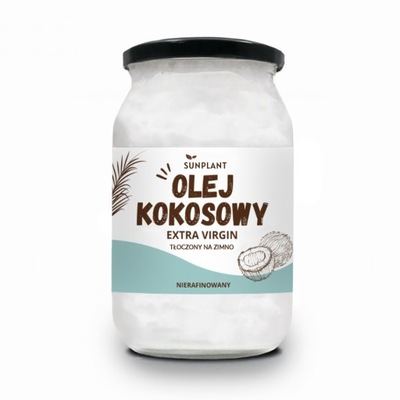 OLEJ KOKOSOWY 900ml NIERAFINOWANY TŁOCZONY NA ZIMN