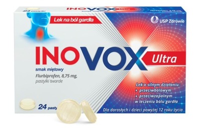 Inovox Ultra smak miętowy 24 pastylki 30.06.2024r.