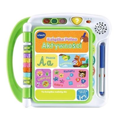 KSIĄŻECZKA PEŁNA AKTYWNOŚCI VTECH EDUKACYJNA INTERAKTYWNA Liczenie ALFABET