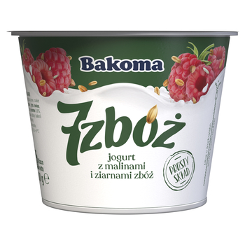 Jogurt 7 zbóż z malinami 300g