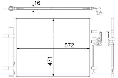 MAHLE КОНДЕНСАТОР КОНДИЦИОНЕРА VOLVO S60 II S80 II V60 I V70 3 XC60 I фото