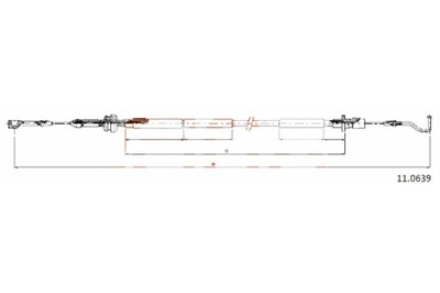 COFLE ТРОС ГАЗА COFLE 11.0639 VOLKSWAGEN - AUDI ЛЕВАЯ