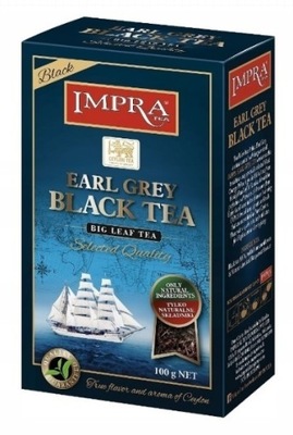 IMPRA Earl Grey Herbata czarna liściasta 100g