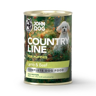 John Dog Country Puppy jagnięcina i wołowina 400g