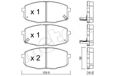 METELLI ZAPATAS DE FRENADO HYUNDAI I30 1.4 (FD)  