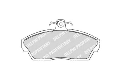 Delphi комплект гальмівних колодок ham. перед gaz gazelle, gaz + асистент водія #28 фото №1