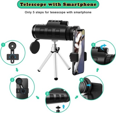 Teleskop monokularowy HD 12x50