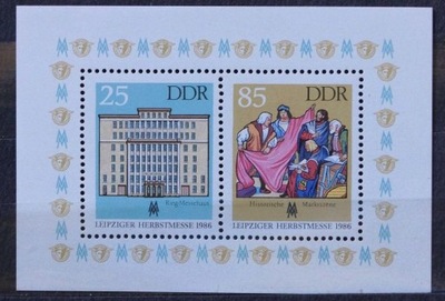 DDR - 1986 - JESIENNE TARGI W LIPSKU - BLOK