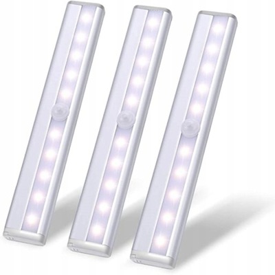 3X INALÁMBRICO LÁMPARA 10LED SENSOR MOVIMIENTO SZAFA  