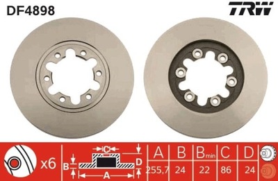 ДИСК ТОРМОЗНОЙ MAZDA ПЕРЕД B-SERIE/BT-50 2,5 D 99-13 DF4898