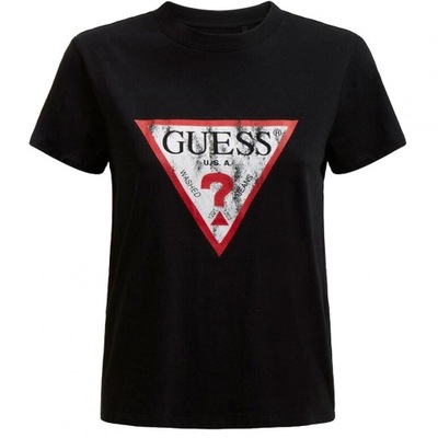 Guess t-shirt koszulka damska czarna W93I0RR9I60-JBLK XS