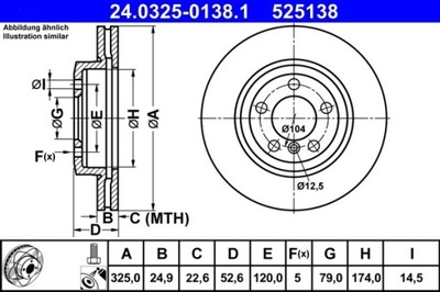 2X DISCO DE FRENADO BMW PARTE DELANTERA 3 (E46) 99-07 POWER DISC 24.0325-0138.1  