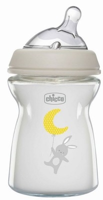 CHICCO Szklana Butelka Antykolkowa 0m+ 250 ml