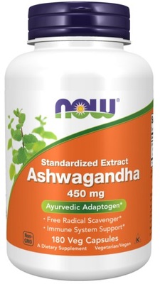 Now Foods Ashwagandha 450 mg 180 kapsułek