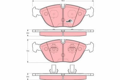 ZAPATAS DE FRENADO BMW 7 E38 750I 94-01  