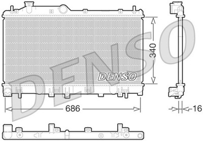 РАДИАТОР ВОДЫ DENSO DRM36013