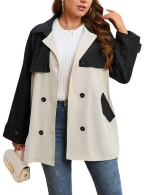 SHEIN PLUS SIZE PŁASZCZ DAMSKI BEŻOWY 46 ŁWL