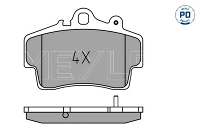 MEYLE ZAPATAS DE FRENADO PARTE DELANTERA PORSCHE BOXSTER 2.5 2.7 09.96-12.04  