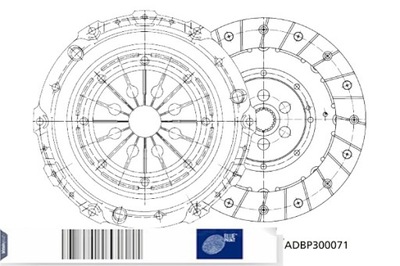 BLUE PRINT КОМПЛЕКТ ЗЧЕПЛЕННЯ FORD TRANSIT TRANSIT TOURNEO 2.2D