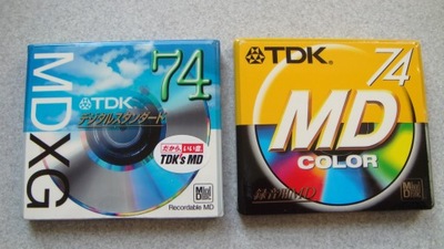 2x MINI DISC TDK 74 folia made in Japan