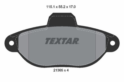 TEXTAR 2136502 КОЛОДКИ ТОРМОЗНЫЕ