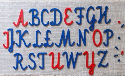Ruchomy alfabet Montessori duże litery drewniane