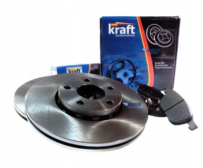 КОЛОДКИ + ГАЛЬМІВНІ ДИСКИ ПЕРЕД KRAFT AUDI A3 I 1 8L1 256 MM