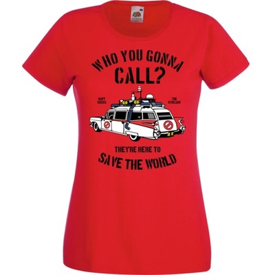 Koszulka samochód ambulans prezent nadruk S czerwo