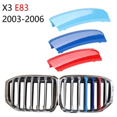 3PCS Car Grille Strip Trim For BMW X1 X2 X3 X4 X5 X6 X7 Z4 E84 F48 F~53067 фото