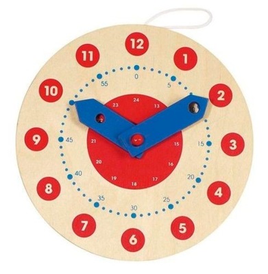 Drewniany zegar Zabawka dla dzieci Goki