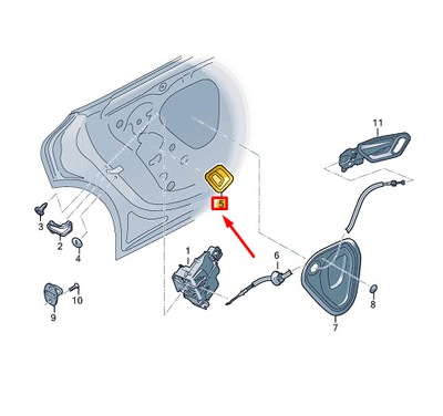 Audi e-tron gt rear left door кронштейн 4j3833625a original фото №1