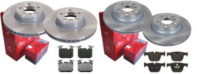 Тормозные диски тормозные колодки trw p+t bmw 3 f30 4 f32 340mm фото №1