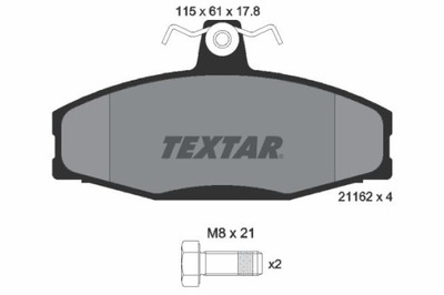 TEXTAR 2166201 КОЛОДКИ ГАЛЬМІВНІ